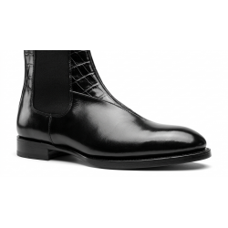 Giày Boot Nam CNES Chelsea Boots Da Bò Phối Vân Cá Sấu 4