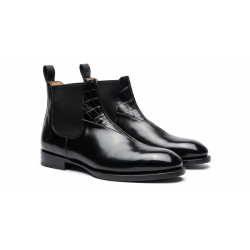 Giày Boot Nam CNES Chelsea Boots Da Bò Phối Vân Cá Sấu 0