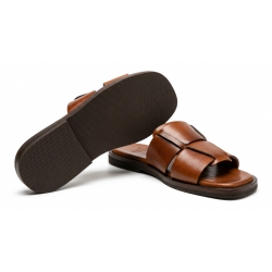 CNES Woven Leather Slides 2