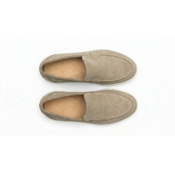 Giày Lười Nam Suede Loafer Sneaker – Da Lộn Màu Be Cát 5
