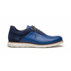 Giày Dress Sneaker Nam – Phối Da Trơn & Da Lộn Xanh Navy 1