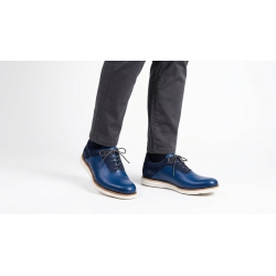 Giày Dress Sneaker Nam – Phối Da Trơn & Da Lộn Xanh Navy 3