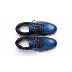 Giày Dress Sneaker Nam – Phối Da Trơn & Da Lộn Xanh Navy 4