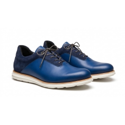 Giày Dress Sneaker Nam – Phối Da Trơn & Da Lộn Xanh Navy 0