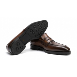 Giày Nam Penny Loafer Patina Nâu Đậm Đế Dainite 2
