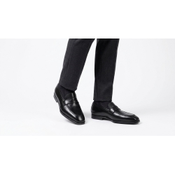 Giày Nam Penny Loafer Da Bò Đen Đế Crepe 3