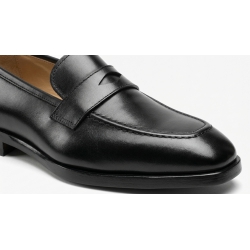 Giày Nam Penny Loafer Da Bò Đen Đế Crepe 4