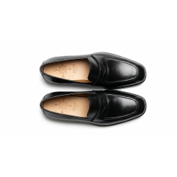 Giày Nam Penny Loafer Da Bò Đen Đế Crepe 5